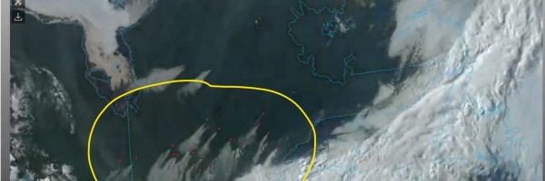Canada Summer 2023 fires started simultaneously, as seen on the satellite images